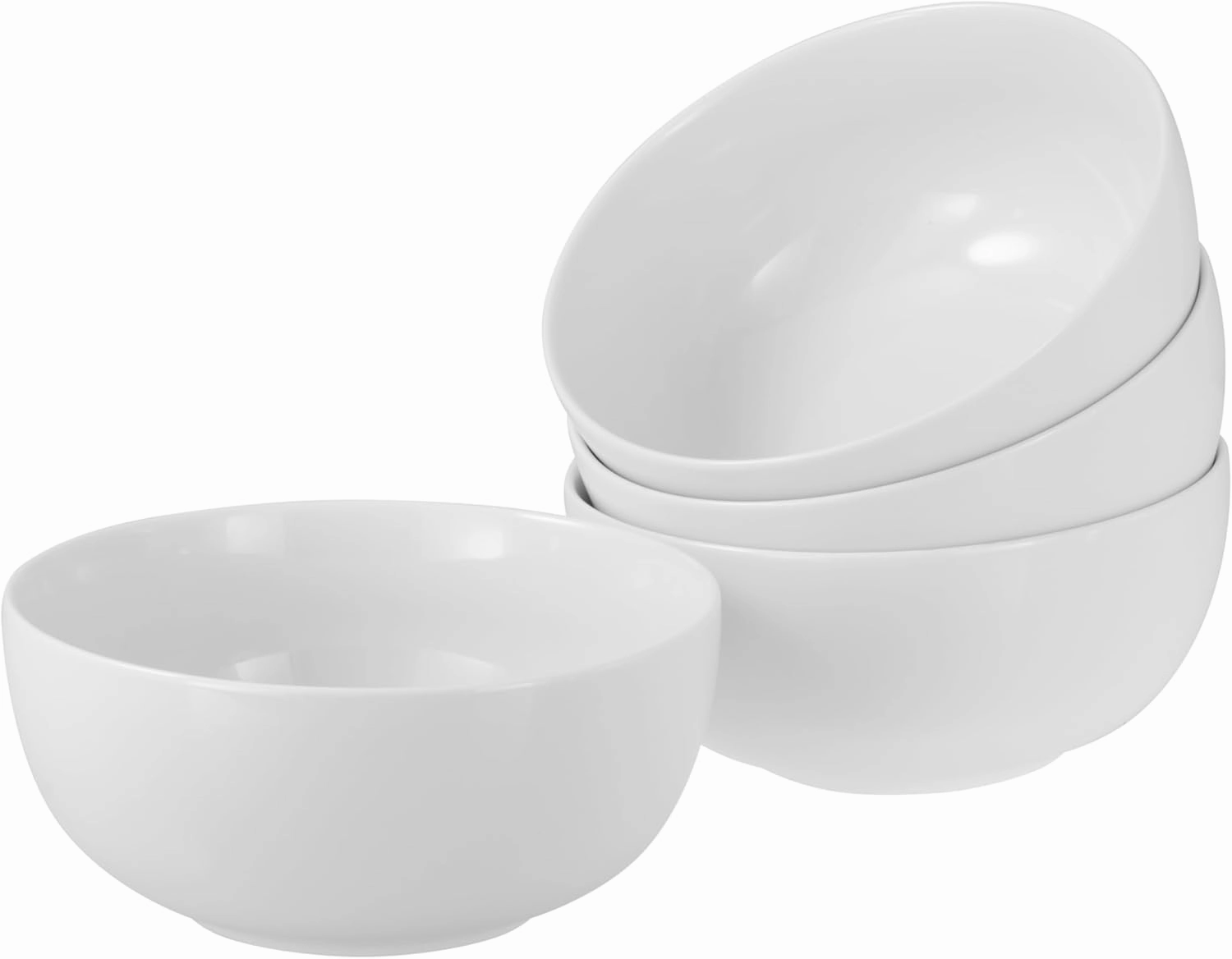 22554 Series Allround White, 4-Piece Crockery Set, Buddha Bowl Set Made of Porcelain, Dishwasher and Microwave Safe