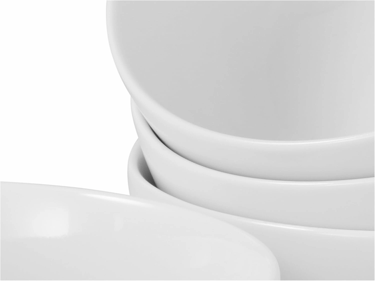 22554 Series Allround White, 4-Piece Crockery Set, Buddha Bowl Set Made of Porcelain, Dishwasher and Microwave Safe