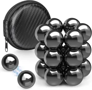 22PCS Round Magnetic Stones Fidget Toy Magnet Science Kit for Adults, Large Hematite Magnet Ball Desk Toy for Men Women, Whiteboard Locker Magnetic Rocks for Home Office, Age:15 