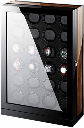 24 Gauge Automatic Watch Winder Box, Smart Touch with Clockwise Or Anticlockwise Switch Silent Motor Movement Fit Most Mechanical Watch Watch Storage Boxes