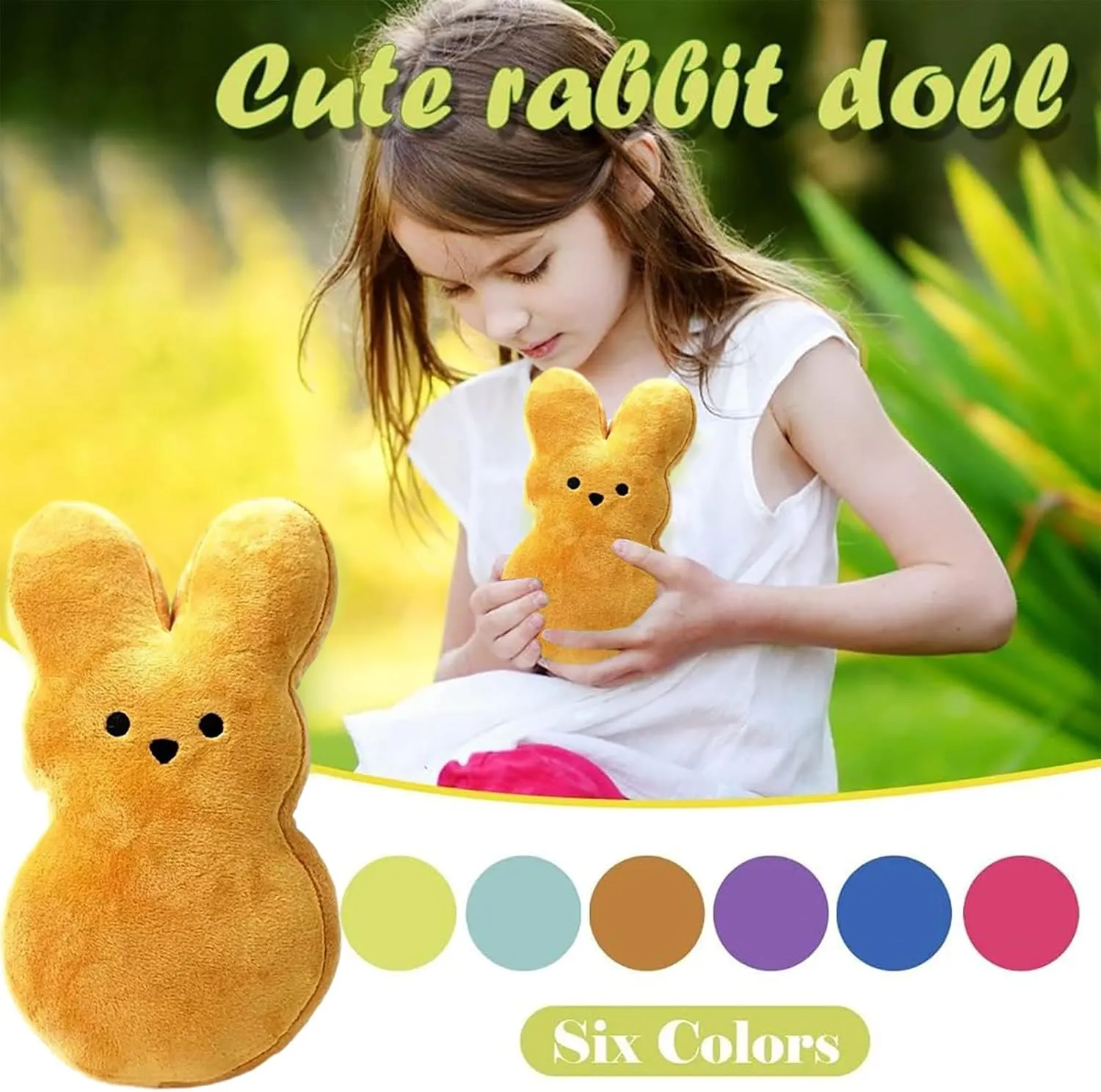 24Pcs Easter Bunny Stuffed Animal, Cute Animal Carrot Peep Bunny Doll, Easter Basket Stuffers, Rabbits Animal Easter Bunny Plush Doll Toy Desktop Sofa Decor