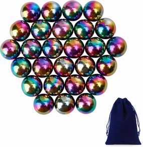 27Pcs Magnet Rainbow Ball Fidget Toy, DIY Hematite Stones Toys for Adults, Science Kit for Anxiety Relief, Magnetic Rattle Snake Birthday Gift Filler Stuffer Party Favors