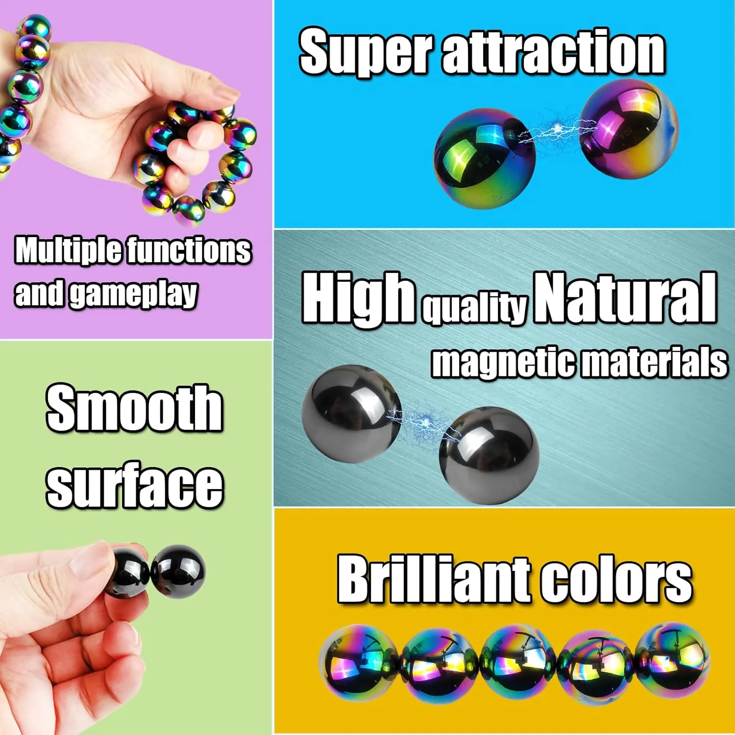 28 Pcs Magnetic Balls Fidget Toy, Adult Fidget Toys, Magnet Balls Can Replace Ferrite Putty, Office Desktop Decoration, Stress Relief, Anti Anxiety, Executive Desk Toys (Colorful)