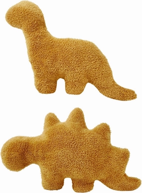 2 Pack Dino Nugget Pillow Plush, Soft Dinosaur Chicken Nuggets Pillow for Birthday Gifts, Dinosaur Theme Party Decorations (2 Packs Dino)