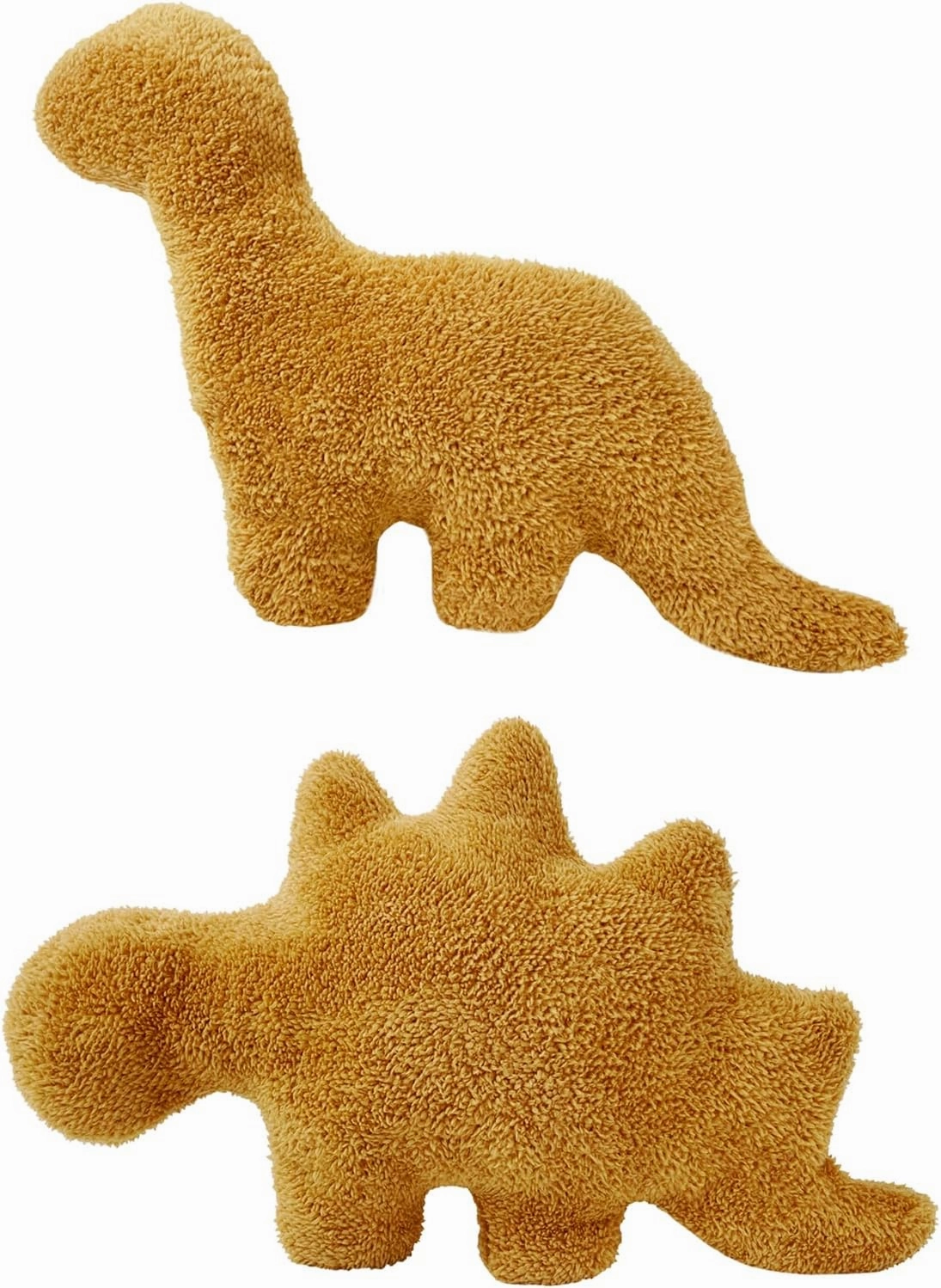 2 Pack Dino Nugget Pillow Plush, Soft Dinosaur Chicken Nuggets Pillow for Birthday Gifts, Dinosaur Theme Party Decorations (2 Packs Dino)