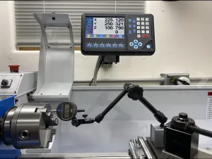 2Axis LCD DRO Multi-function Digital Readout Display,5um 6''x20'' Magnetic scales EIA-422 Output IP67 DIY OEM Encoder Sensor for Lathe Milling Bridgeport Knee Mill (170mmx520mm)