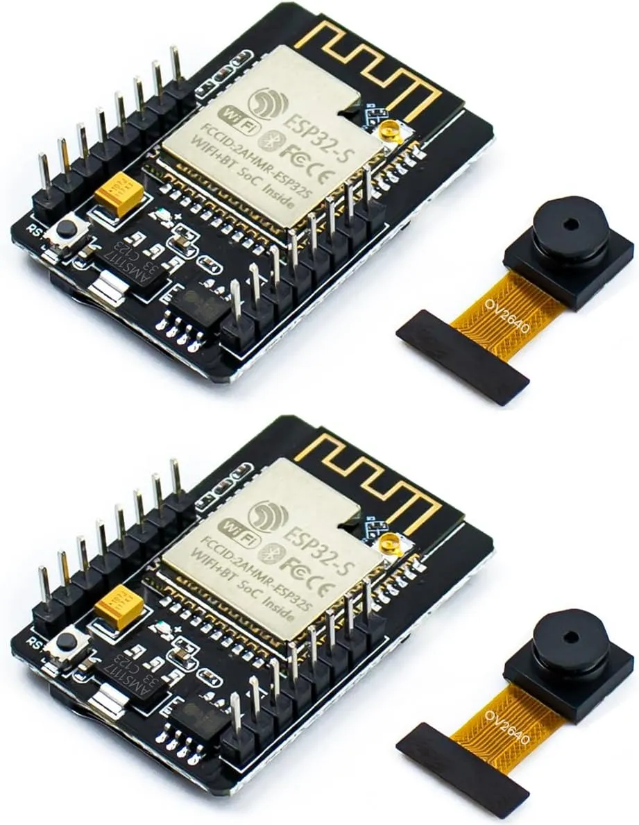 2Pcs ESP32-CAM Wireless WiFi Bluetooth Development Board with OV2640 Camera Module Compatible with Arduino