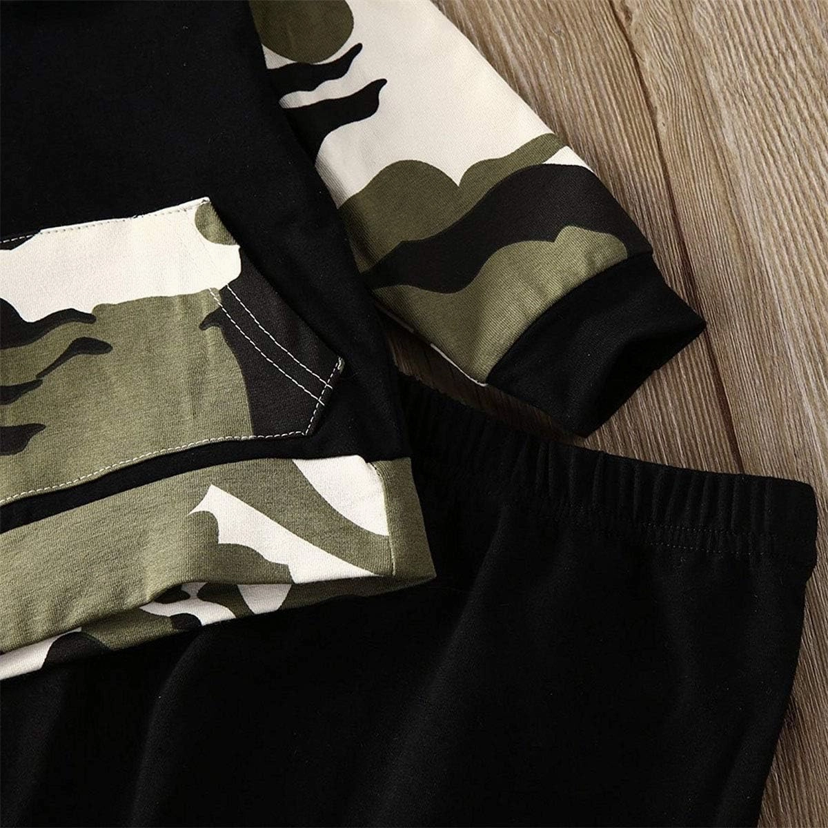 2Pcs Baby Boys Hoodie Tops Pants Set Dinosaur Deer Print Sweatsuit Fall Winter Outfits
