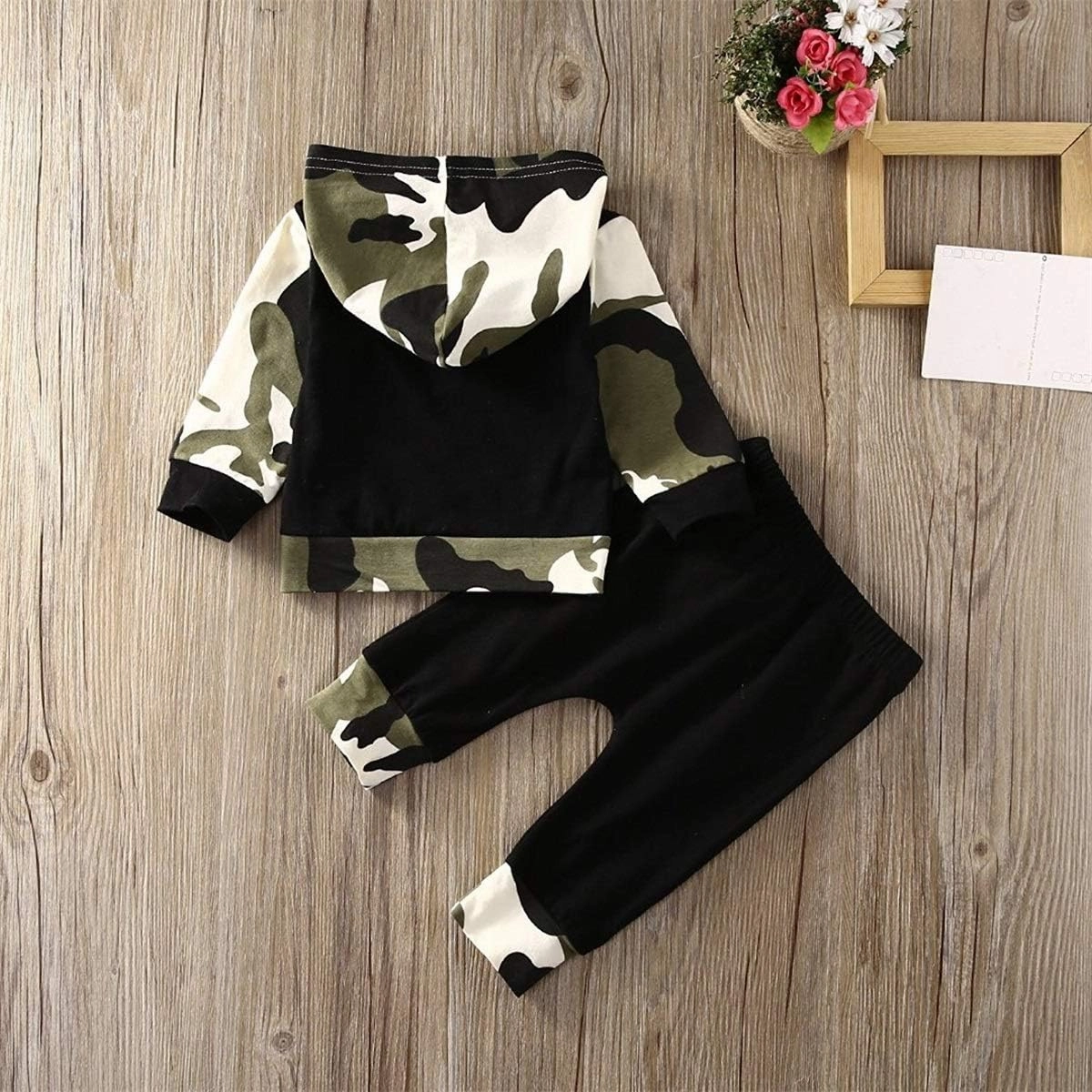 2Pcs Baby Boys Hoodie Tops Pants Set Dinosaur Deer Print Sweatsuit Fall Winter Outfits