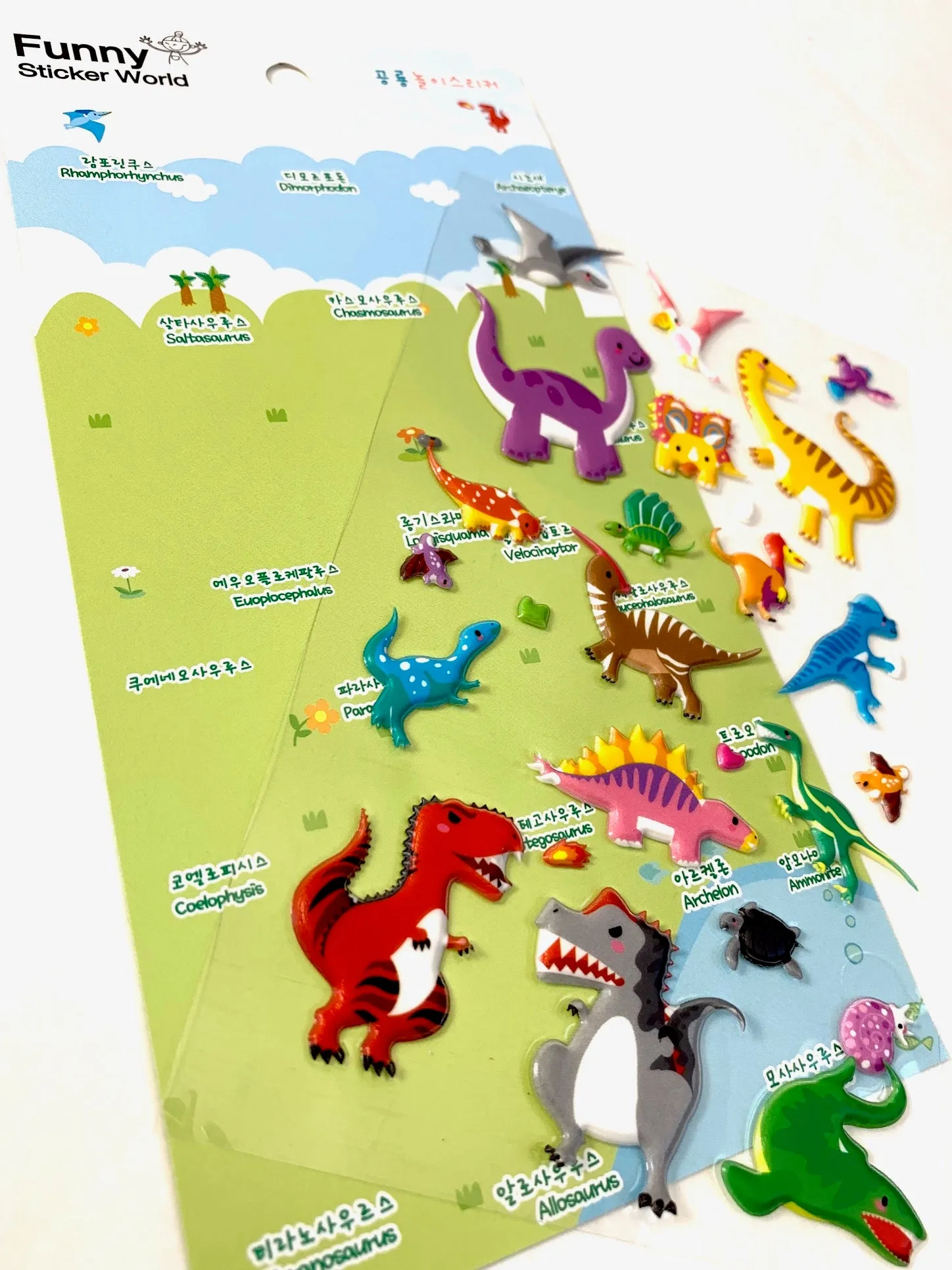 31427 DINOSAUR SOFT PUFFY STICKERS-12