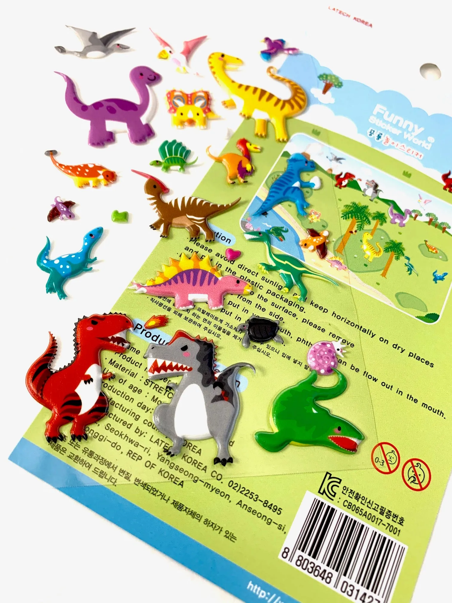 31427 DINOSAUR SOFT PUFFY STICKERS-12