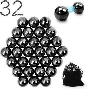 32 Pcs Magnetic Balls Fidget Toy,Adult Fidget Toys, Science Kit for Anxiety Relief,Office Desktop Decoration, Anti Anxiety, Executive Desk Toys ,Building Crafts for Teens Party Favors Gift(Balck)