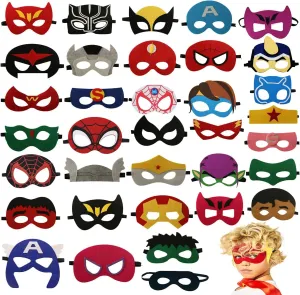 35PCS Masks Favors for Kid Toys Set, Christmas Halloween Cosplay Supplies - Birthday Party Masks with 35 Different Types for Children
