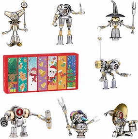 3D Metal Steampunk Model Kit, Christmas Robot Set of 7, Mecha Assembly Model Set of 7, Christmas Set Gift Box, 500 PCS