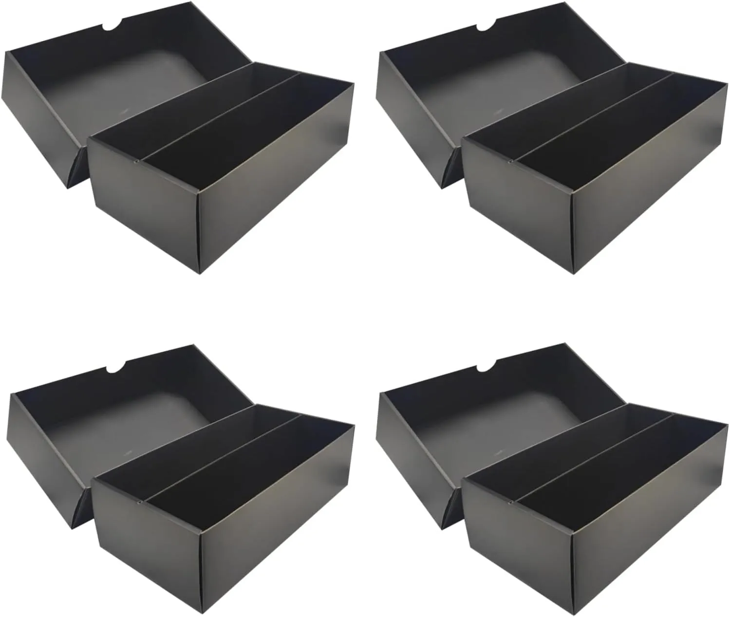 4-Pack Trading Card Storage Box - 1600-Capacity Crush-Resistant Organizer for CCG/Sports/PSA Cards with Acid-Free Layers‌