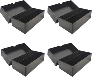 4-Pack Trading Card Storage Box - 1600-Capacity Crush-Resistant Organizer for CCG/Sports/PSA Cards with Acid-Free Layers‌
