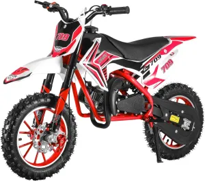 49cc Gas Kids Dirt Bike with Dual Disc Brakes,2-Stroke Gas Motorcycle for Kids 8-14 with Max Speed 30KM/H,Gas Power Pocket Rocket Bike with Front Rear Disc Brakes, Mini Motorcycle Max Load 33