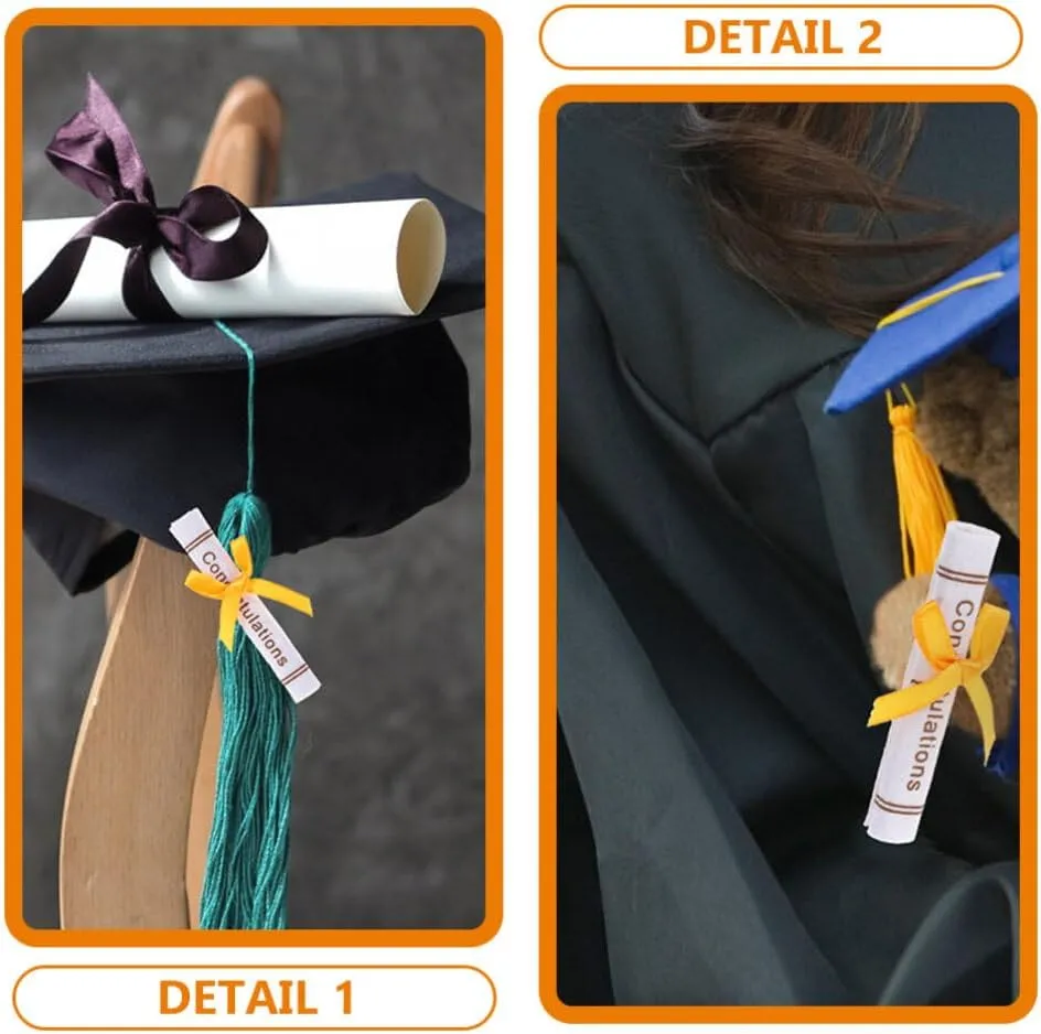 50pcs Miniature Non-Woven Graduation Bear Doll Decor DIY for Graduation Ornament Stable Decor for Bear Flowerpots Bookshelves and Mini Scenes