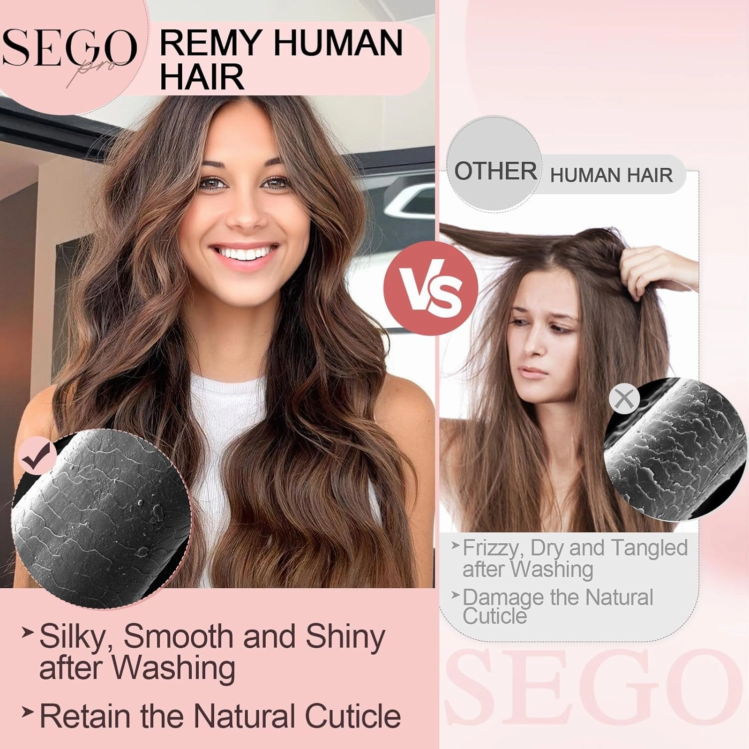 50pcs Nano Beads Hair Extensions Straight Nano Beads For Hair Pre-Bonded Seamless Nano Tip Real Human Hair，20Inch Dark Brown,50g