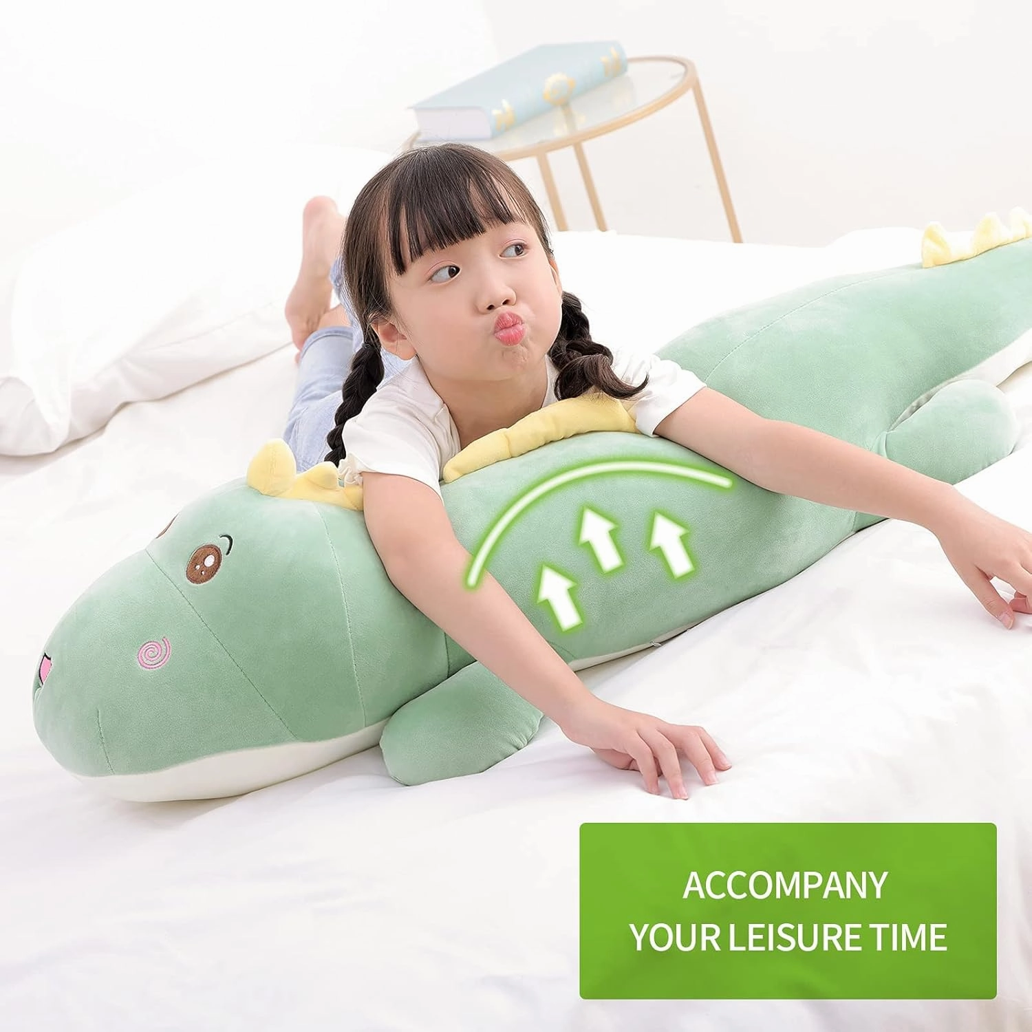 52 inch Jumbo Dinosaur Plush, Huge 4 Feet Large Dinosaur Stuffed Animals, Big Dinosaurs Plushies Body Pillows, Gifts for Kids Boys Girls, Birthday