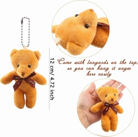 54 Pack 4.7 Inch Mini Teddy Bears Stuffed Animals Cute Soft Small Plush Bears Toy for DIY Keychain Birthday Wedding Christmas Easter Valentine Party, 18 Colors