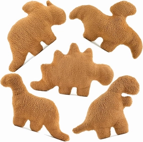5 Packs Dino Nugget Pillow Plush, Large Dinosaur Chicken Nugget Pillow Stuffed Animal Plush Toy, Dino Nugget Dinosaur Theme Party Decoration Birthday for Kids Boys Girls