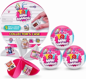 5 Surprise Toy Mini Brands Series 2 by ZURU (Collectors Case   3 Pack Capsules) Amazon Exclusive Mystery Real Miniature Collectible Toys