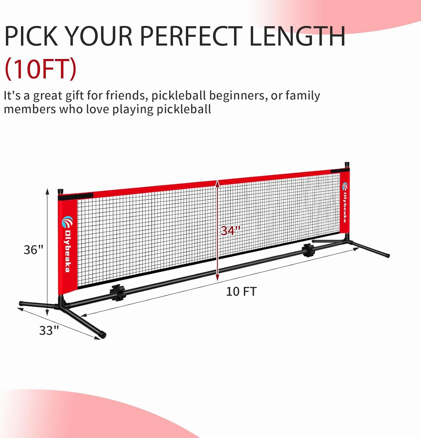 5ft / 10ft / 12.5 ft Mini Pickleball Net for Driveway Backyard with 3 Pickleballs, Carry Bag, Chalks, Portable Half Court Small Pickleball Net for Adults Kids Beginners Pros