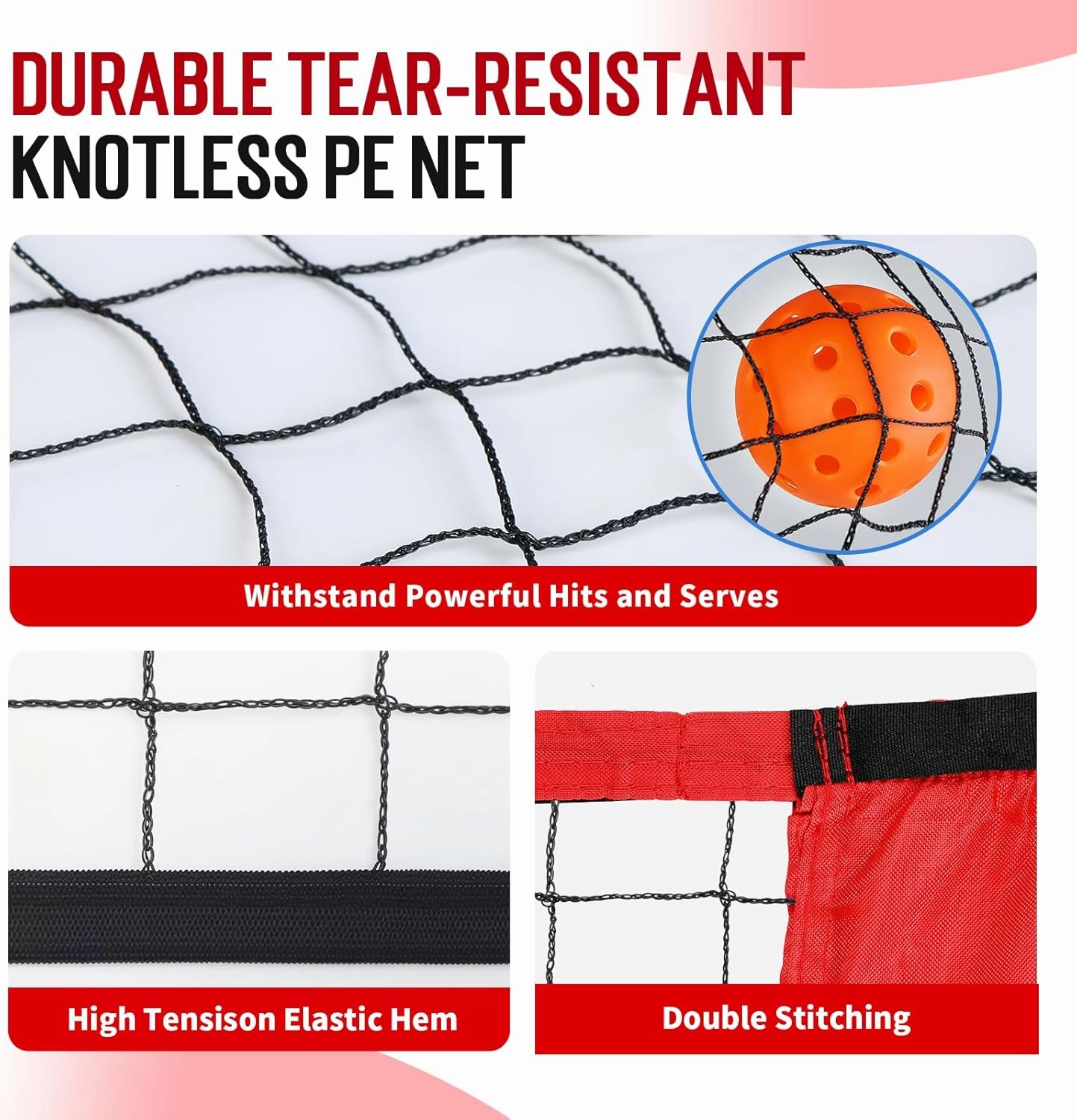 5ft / 10ft / 12.5 ft Mini Pickleball Net for Driveway Backyard with 3 Pickleballs, Carry Bag, Chalks, Portable Half Court Small Pickleball Net for Adults Kids Beginners Pros
