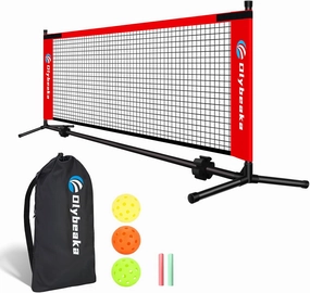 5ft / 10ft / 12.5 ft Mini Pickleball Net for Driveway Backyard with 3 Pickleballs, Carry Bag, Chalks, Portable Half Court Small Pickleball Net for Adults Kids Beginners Pros