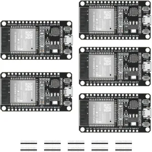 5pcs ESP32 ESP-32S Development Board ESP-WROOM-32 Module 2.4GHz Dual-Mode WiFi   Bluetooth Processor 2-in-1 Dual Cores Microcontroller Integrated Chip CP2102 for Arduino IDE
