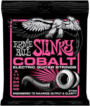 6 Sets of Ernie Ball 2723 Cobalt Super Slinky Elecric Guitar Strings