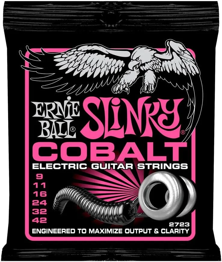 6 Sets of Ernie Ball 2723 Cobalt Super Slinky Elecric Guitar Strings
