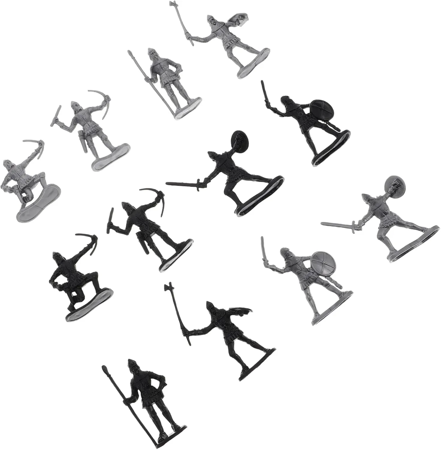 60pcs Soldiers Toys Mini Army Men Soldiers Action Figures Knight Miniature Model