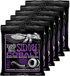 6 Sets of Ernie Ball Cobalt 2720 Power Slinky .011-.048 Guitar Strings