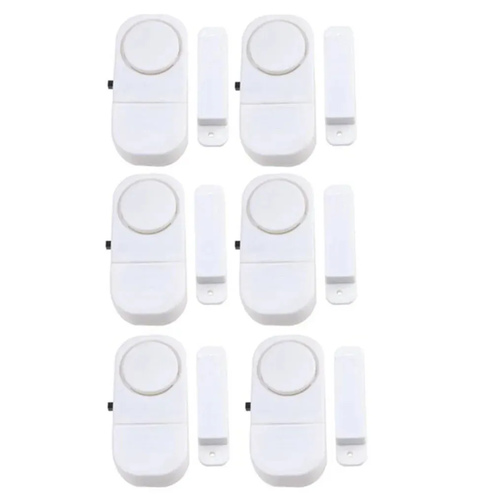 6sets/pack Wireless Anti Theft Easy Install Apartment Burglar Alert Door Alarm Window For Home Security DIY Magnetic Sensor