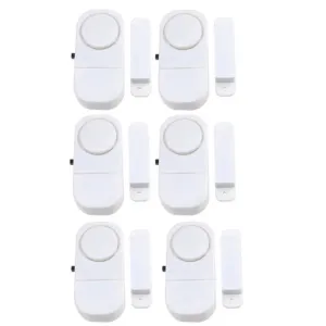 6sets/pack Wireless Anti Theft Easy Install Apartment Burglar Alert Door Alarm Window For Home Security DIY Magnetic Sensor