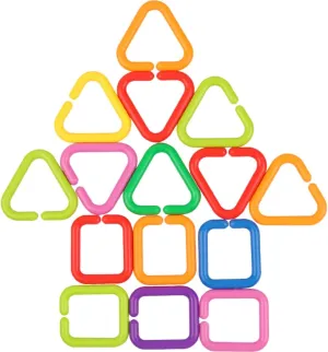 75Pcs Linking Ring for Early Education Geometric Sensory for Boy Girl Fun Interactive Developmental for Fine Motor Skill Growth