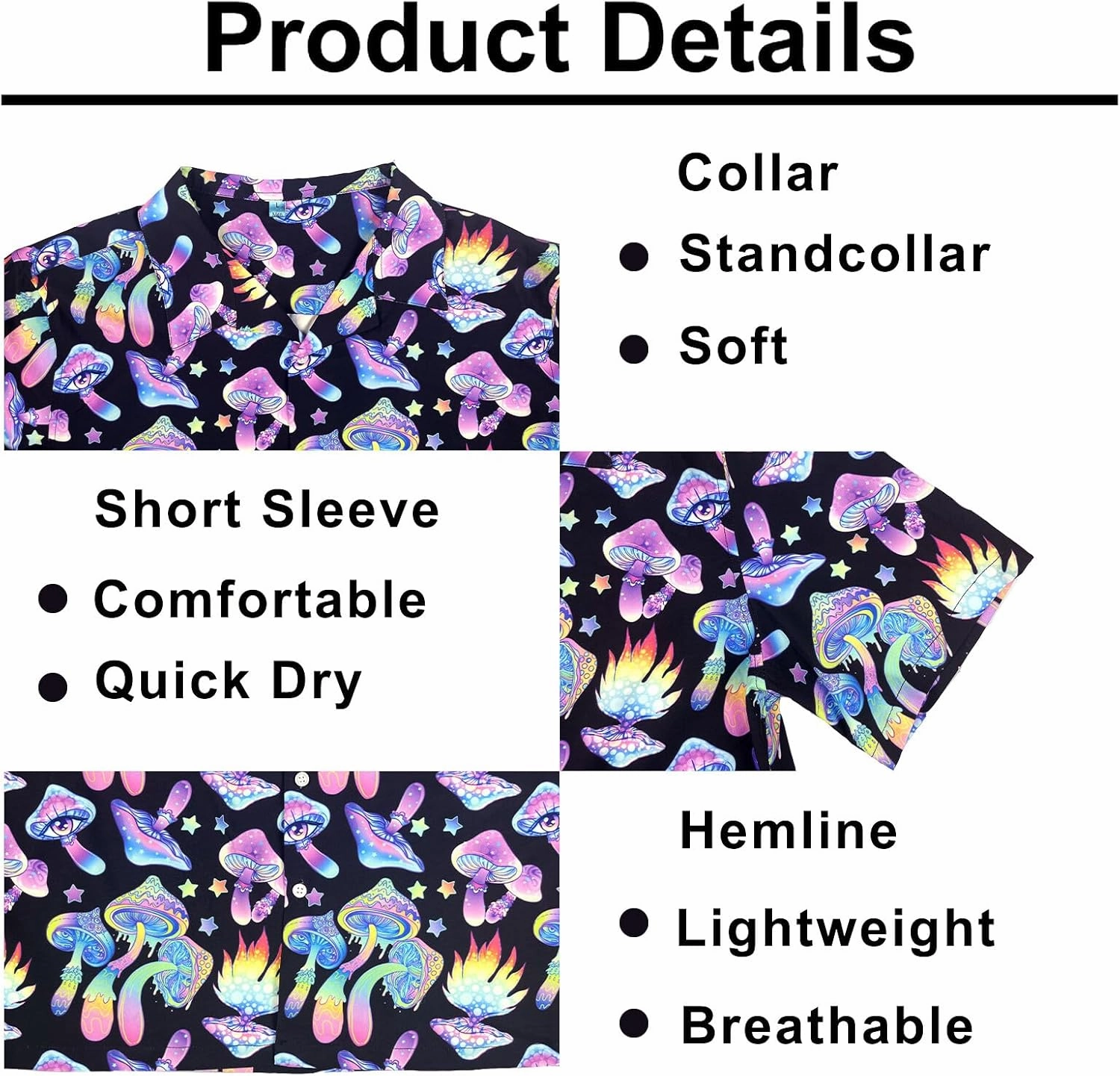 80s 90s Men's Hawaiian Outfits 2 Piece Shirt and Shorts Sets Button Down Beach Suits Disco Party