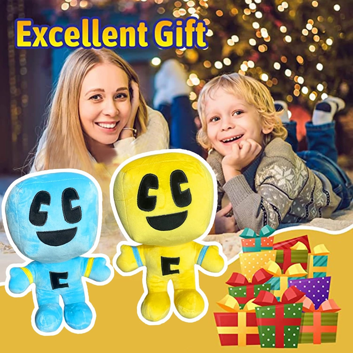 (2025 New Plush Toys, Plush Filler, Plush Doll Soft Plush Toy Cute Pillow, Best Gift for Children (Blue Yellow)