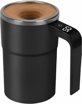 [Ellnis]【 Stirring Mug】Auto-Mixing Cup with Temp Sensor, Lkproof Stainl Steel Travel Companion for Coffee/T/Smoothies, USB-C Rechargble Ouoor Cup for Cam & Hiking