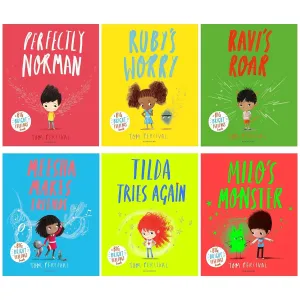 A Big Bright Feelings 6 Books Collection Set (Perfectly Norman, Ruby’s Worry, Ravi's Roar, Meesha Makes Friends, Tilda Tries Again & Milo's Monster) Paperback – January 10, 2024