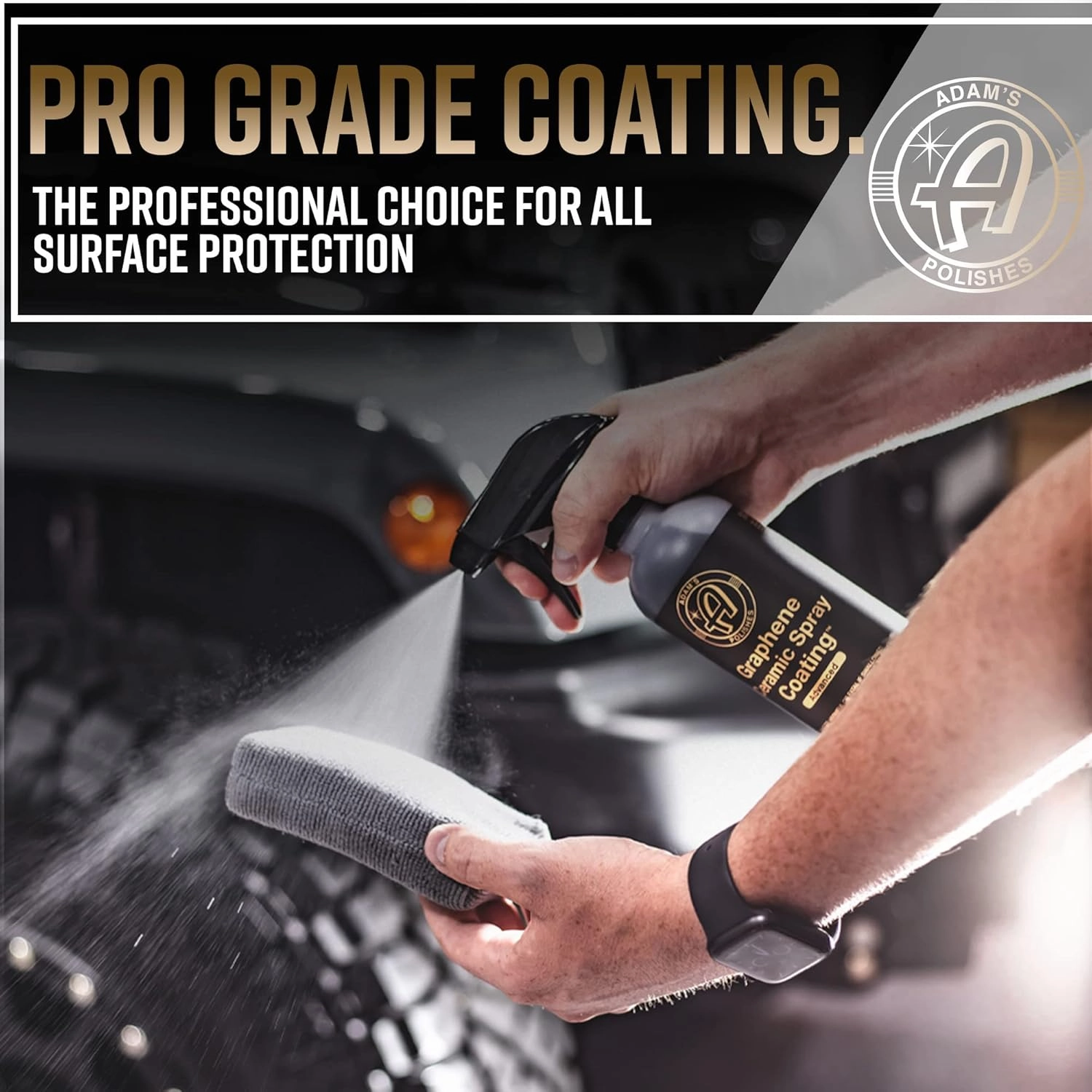 Adam's Polishes Advanced Graphene Ceramic Spray Coating - 18  Months Sprayable Graphene Oxide Ceramic Coating for Cars, Boats, RV's & Motorcycle | Adds Extreme Gloss, Depth, Shine & Protection