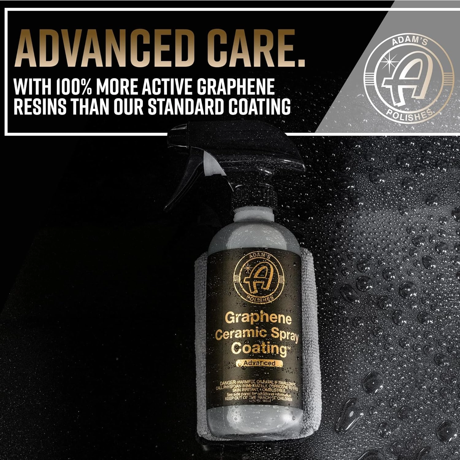 Adam's Polishes Advanced Graphene Ceramic Spray Coating - 18  Months Sprayable Graphene Oxide Ceramic Coating for Cars, Boats, RV's & Motorcycle | Adds Extreme Gloss, Depth, Shine & Protection