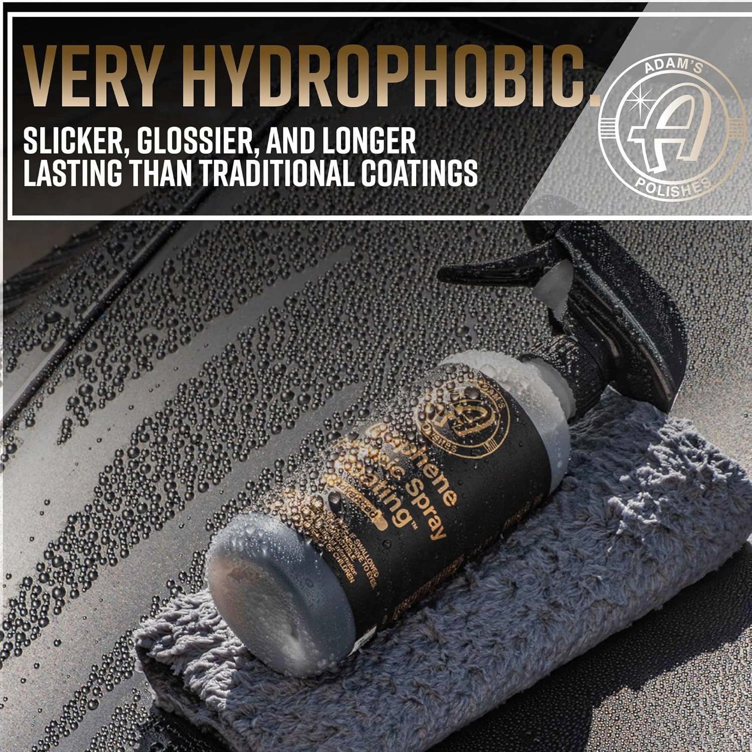 Adam's Polishes Advanced Graphene Ceramic Spray Coating - 18  Months Sprayable Graphene Oxide Ceramic Coating for Cars, Boats, RV's & Motorcycle | Adds Extreme Gloss, Depth, Shine & Protection