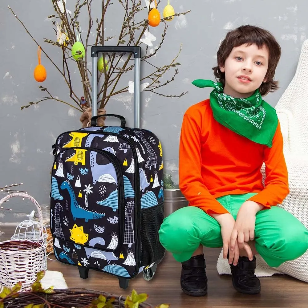 AGSDON Kids Luggage for Boys Girls, Cute Rolling Wheels Suitcase for Children Toddler