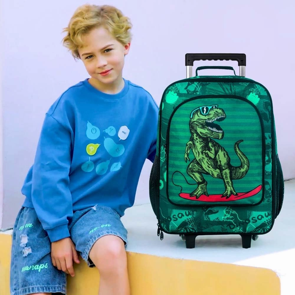 AGSDON Kids Luggage for Boys Girls, Cute Rolling Wheels Suitcase for Children Toddler