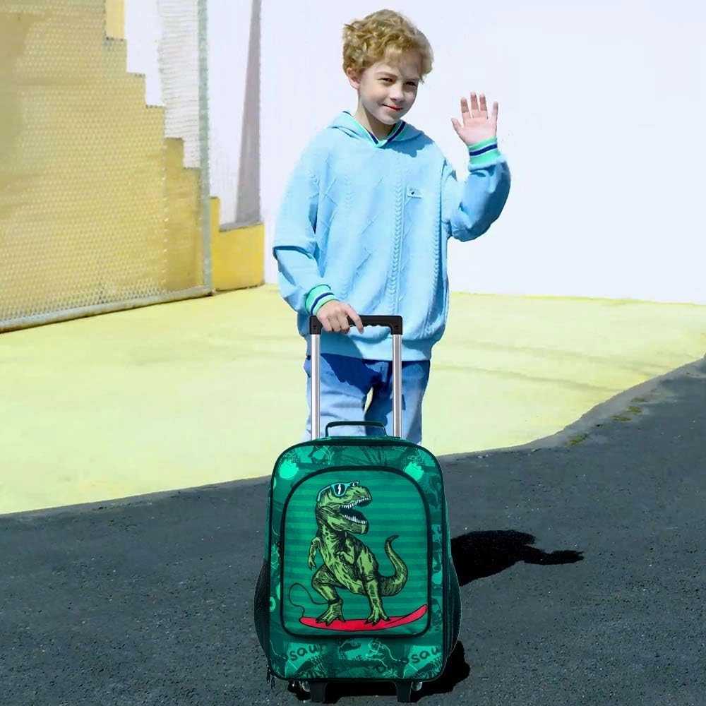 AGSDON Kids Luggage for Boys Girls, Cute Rolling Wheels Suitcase for Children Toddler