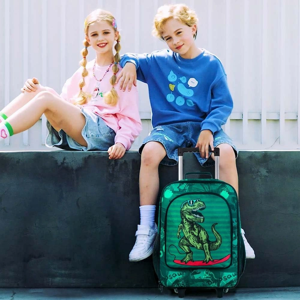 AGSDON Kids Luggage for Boys Girls, Cute Rolling Wheels Suitcase for Children Toddler