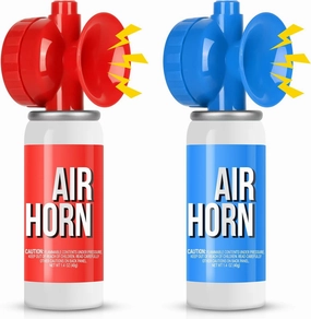 Air Horn 1.4oz, Loud Mini Safety Boat Air Horn Can, Sports Event Starting Horn, Mini Small Compressed Blow Fog Bear Air, Celebrate Victory (2PCS)